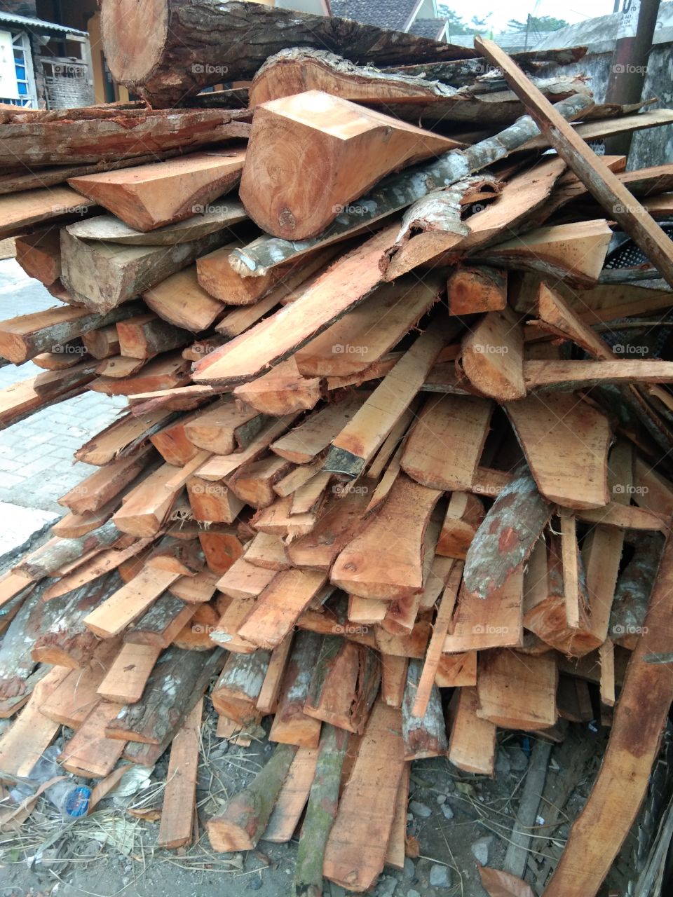 a pile of bark pieces