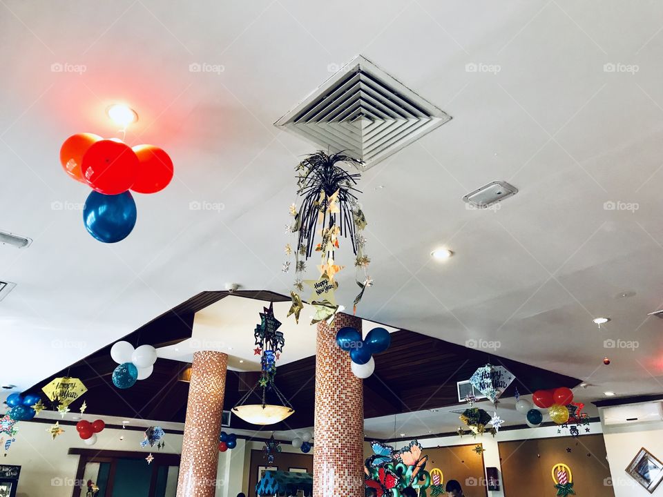 A restaurant ready for new year celebration