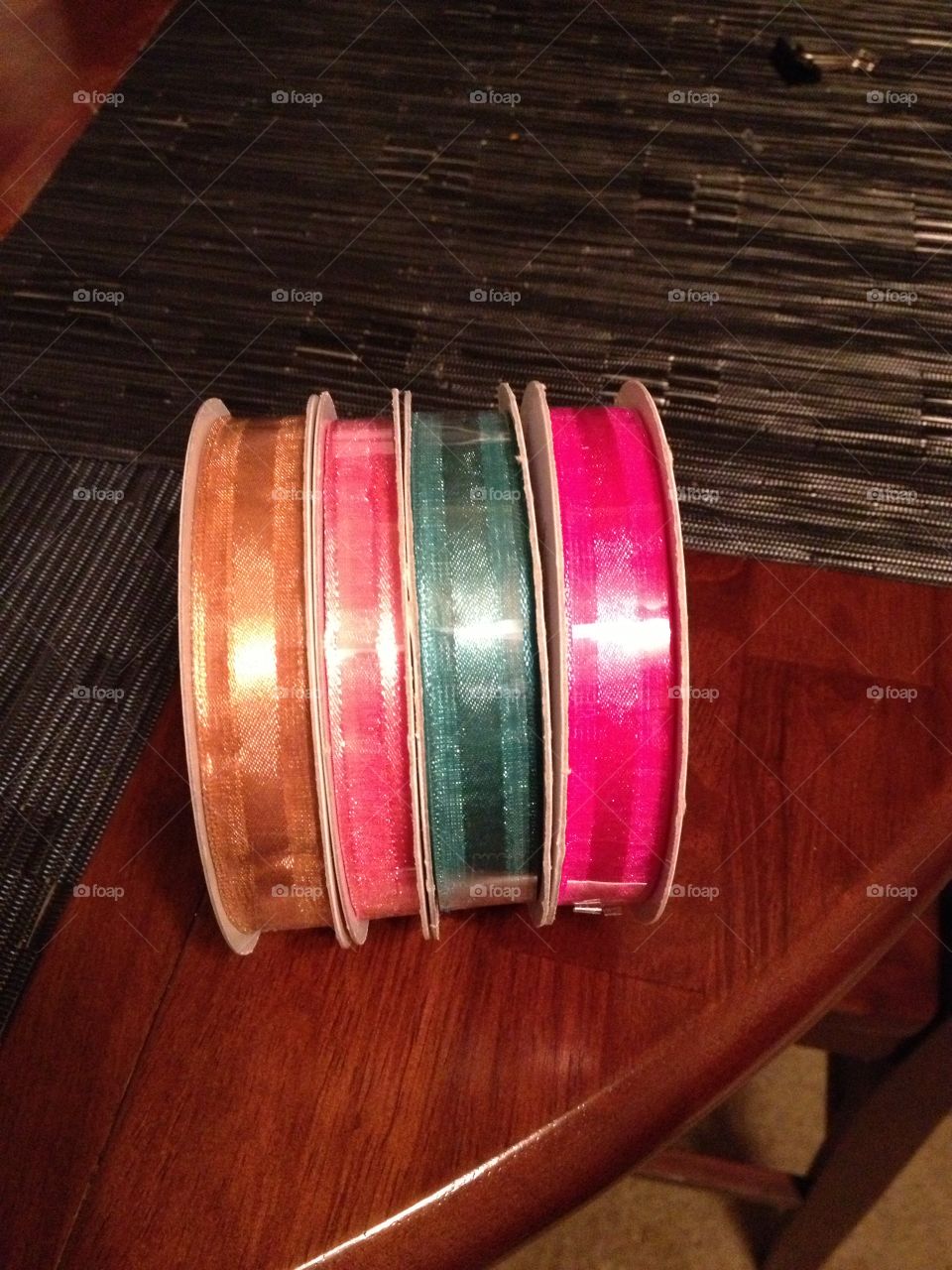 Spools of ribbon