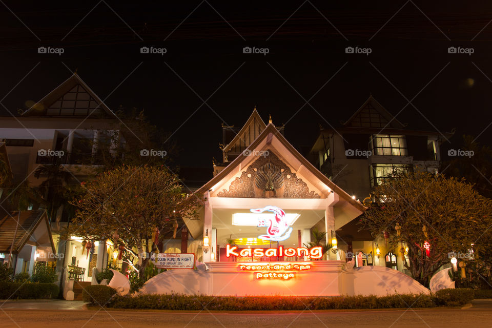 Resort at night