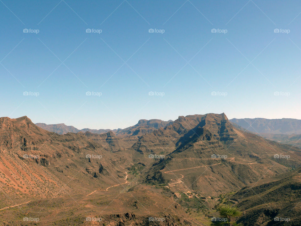 Breathtaking landscape of Gran Canaria.