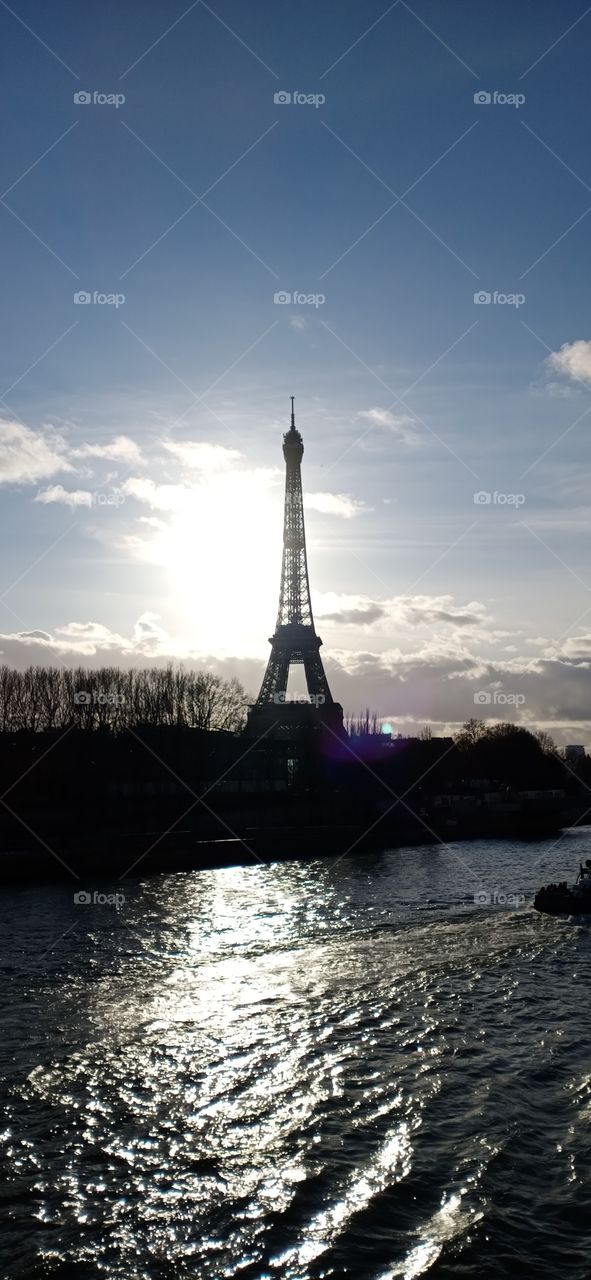 Eiffel Tower seen from a distance