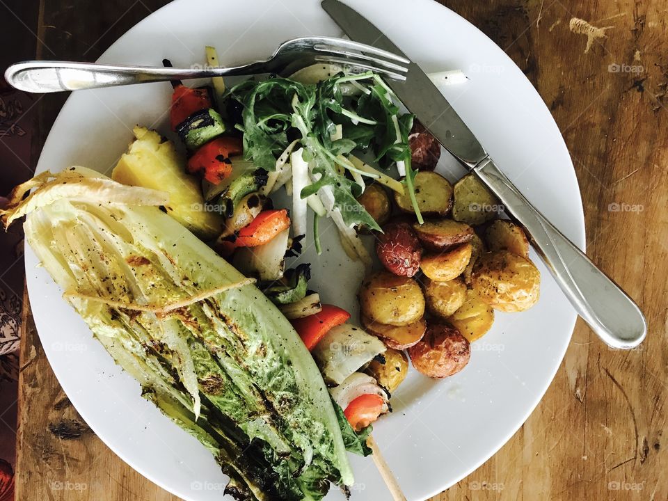 Light summer veggie grilling 