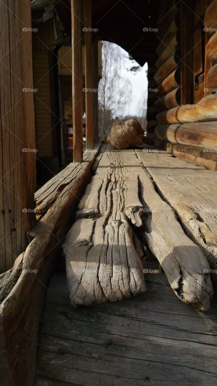 Very old wooden floor in Scandinavia