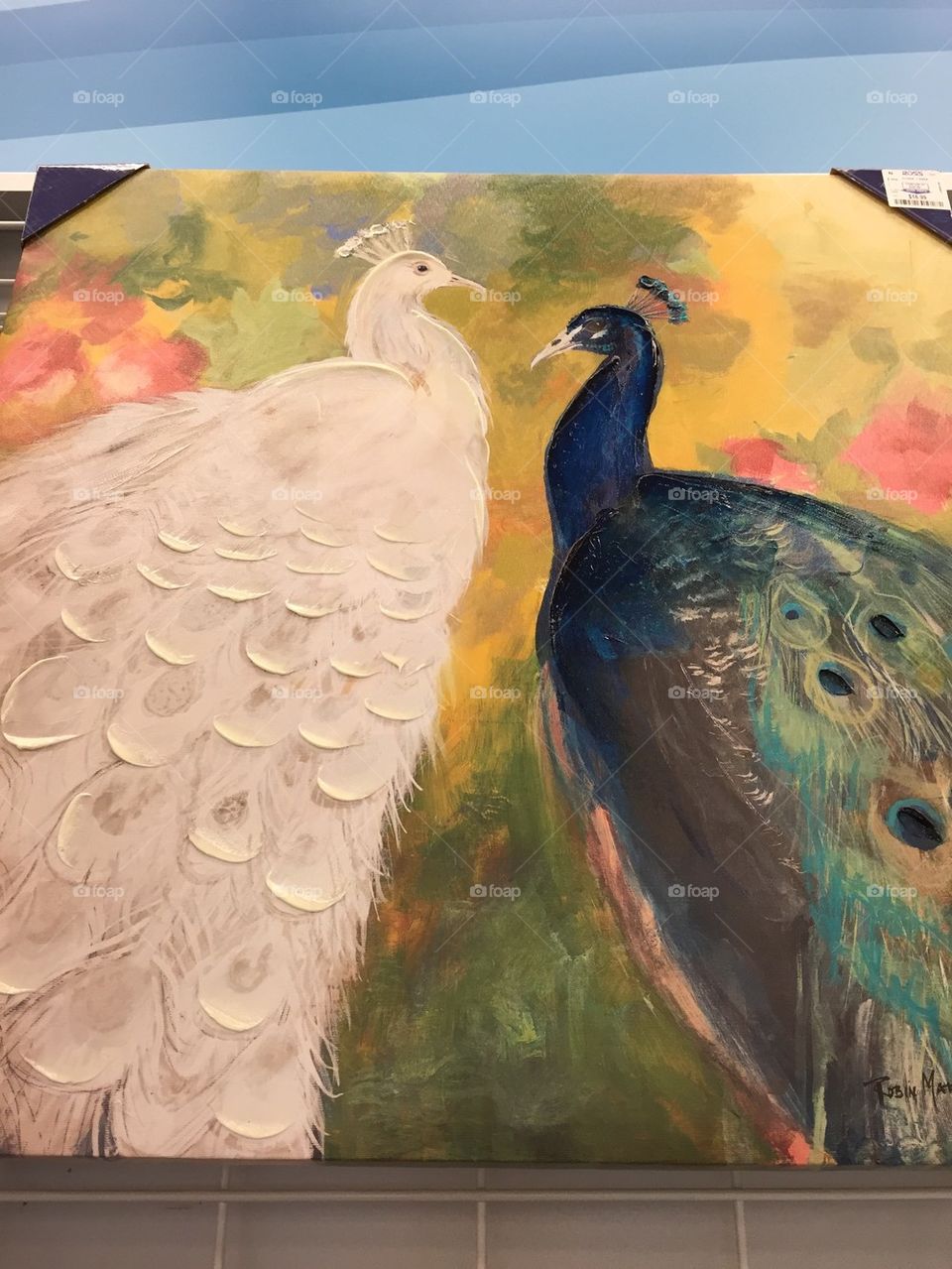 Painting of peacocks 