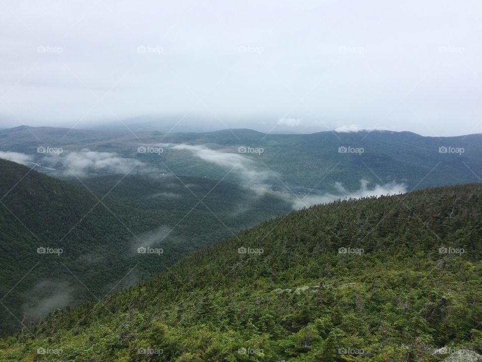 A view from the top of mount Eisenhower in the white mountains of New Hampshire