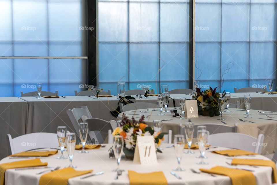 Wedding reception tables 