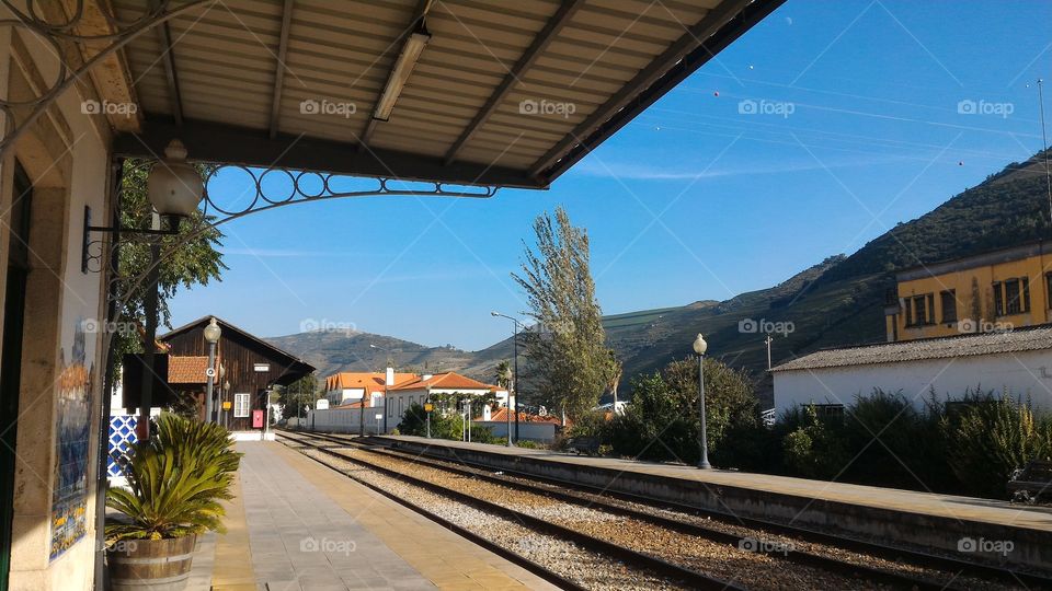 Pinhão train station, Portugal. Located near the Douro river and built in 1880