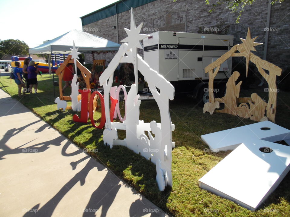 nativity scene. This was a featured attraction at the Oct festival 2015 in Graham Texas.