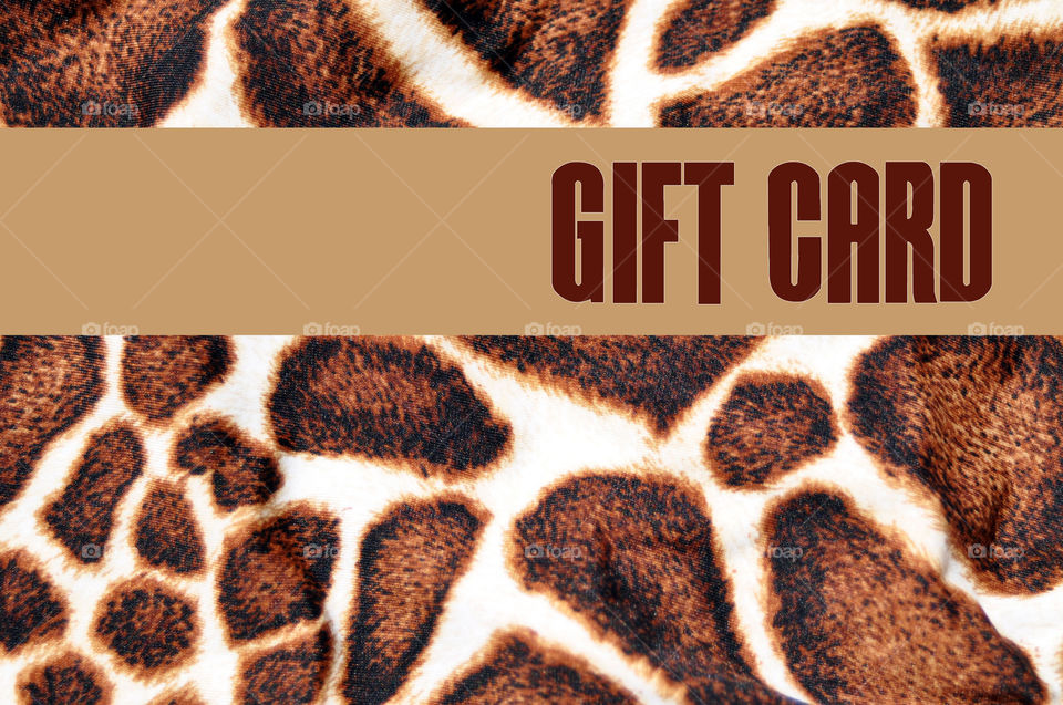 Exotic gift card concept.