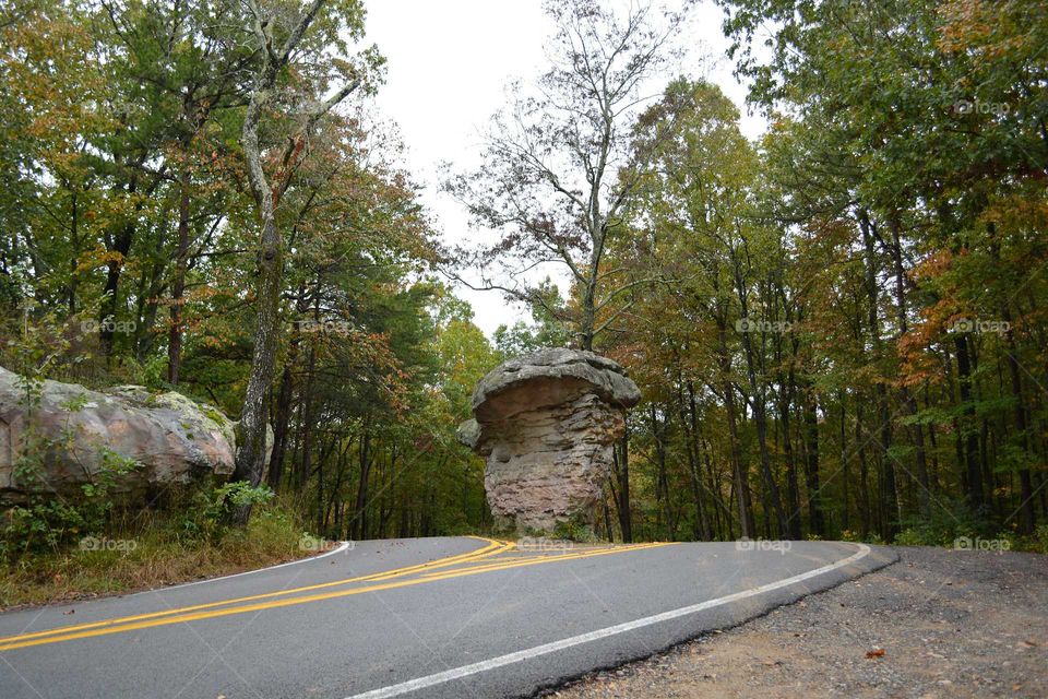 Mushroom rock in Little River Canyon National Preserve Alabama