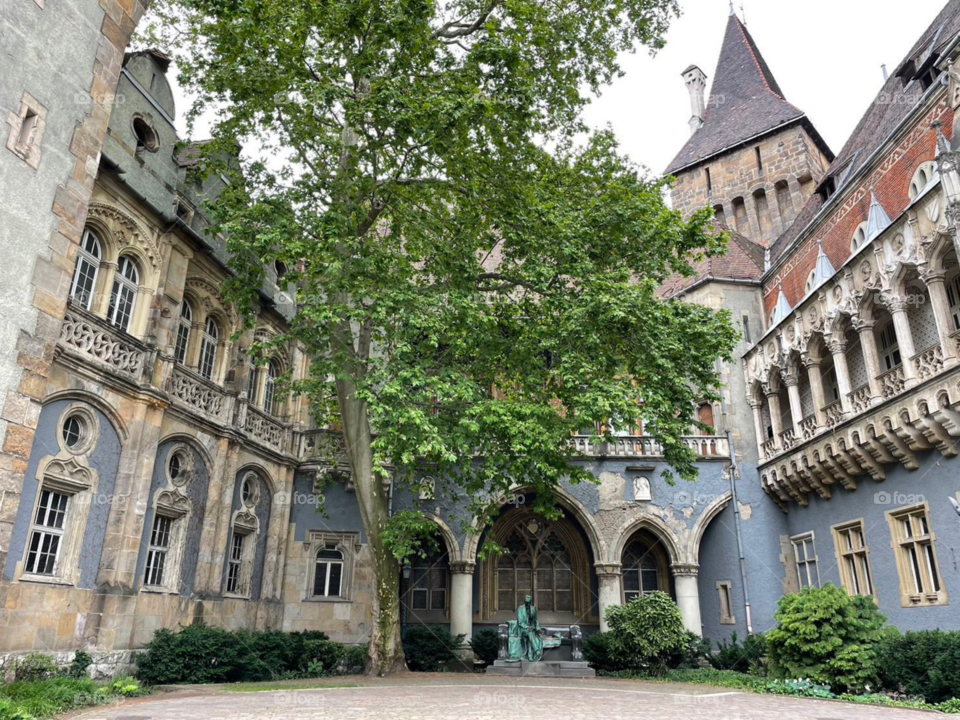 The Gothic Castle and its Noble Statue
