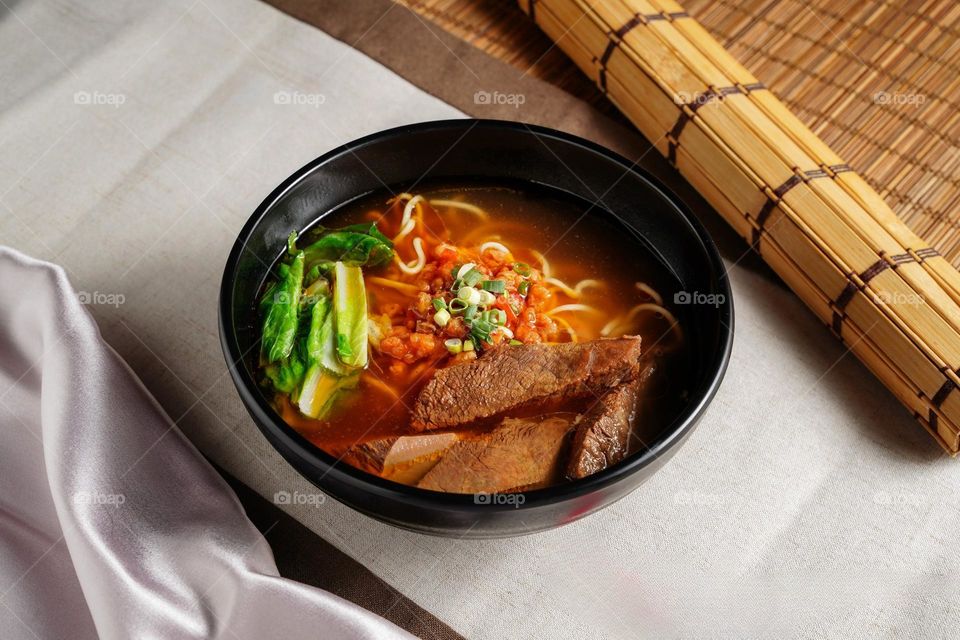 Delicious beef noodle meals