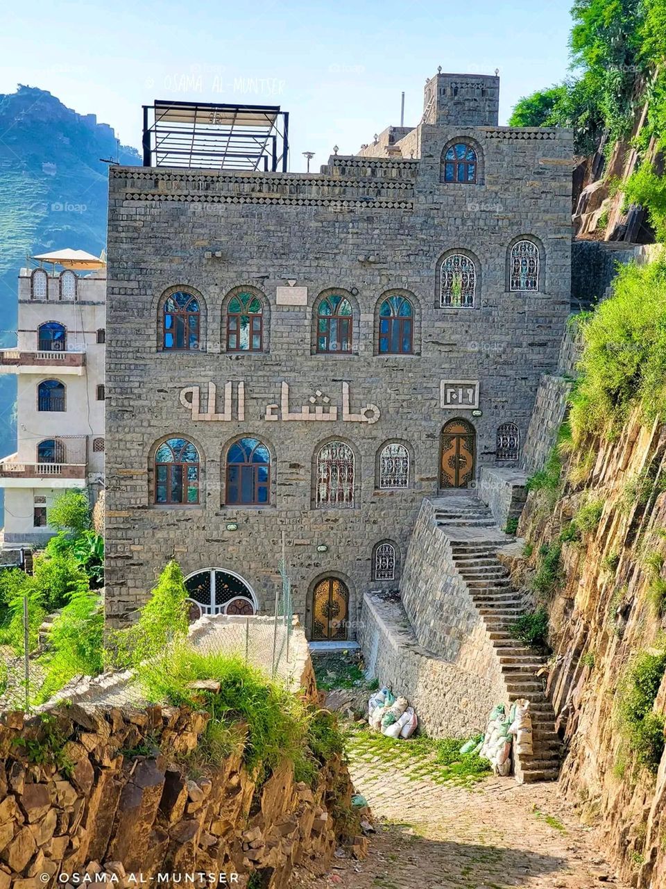 A very beautiful picture, and there is no better picture than it. There is no better picture of green herbs and colorful, red and white roses than it. Glory be to God, the natural and picturesque view, and there is no more wonderful picture than it.