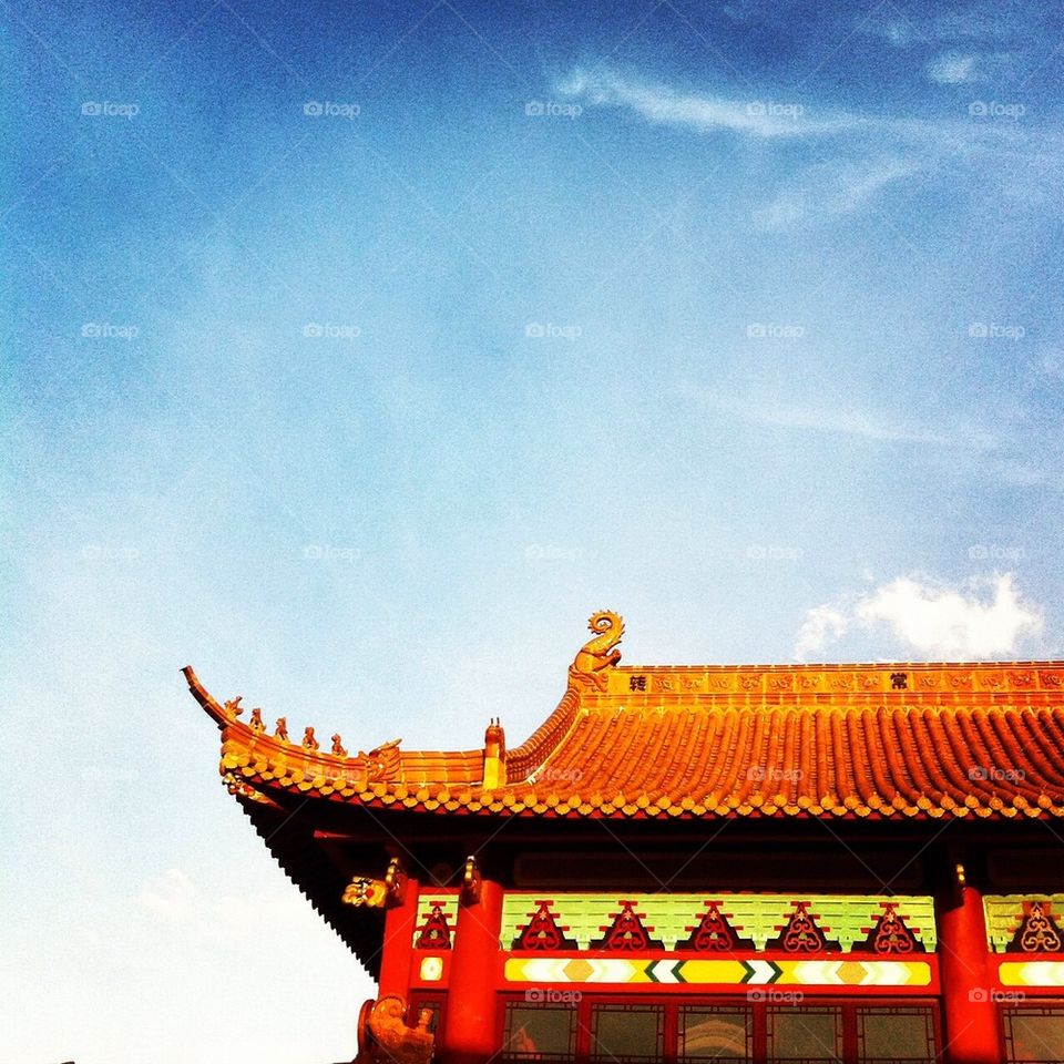 A Chinese Buddhist temple