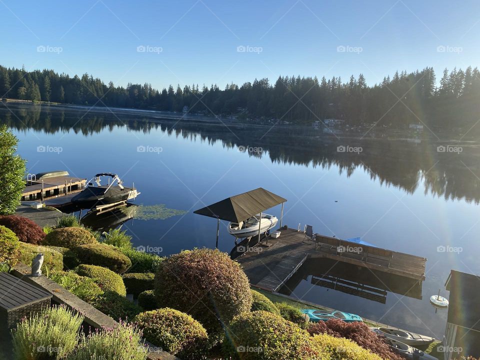 From a garden slope, the lake’s your oyster 