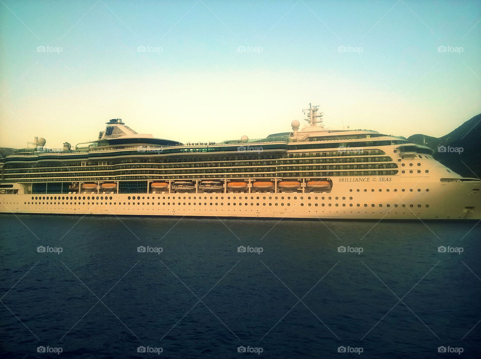 cruise ship and sea