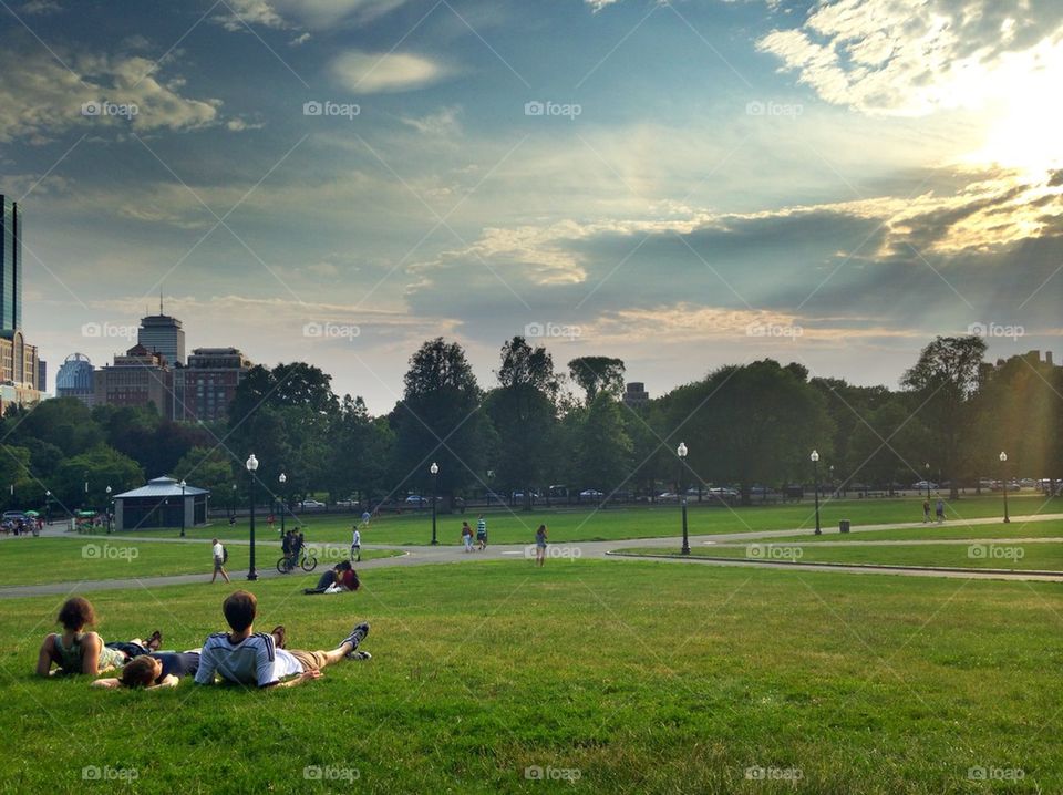 Relaxing in the park