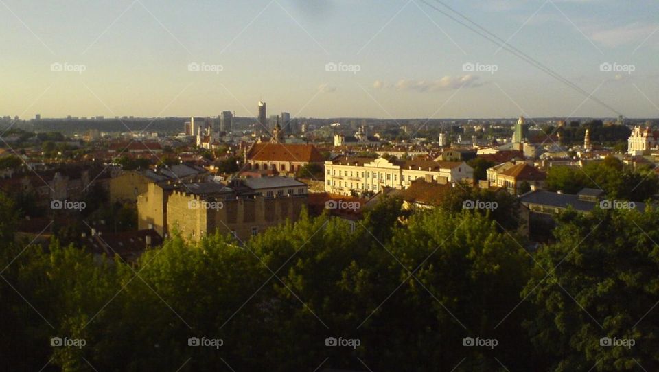 Sunset on Vilnius, Lithuania