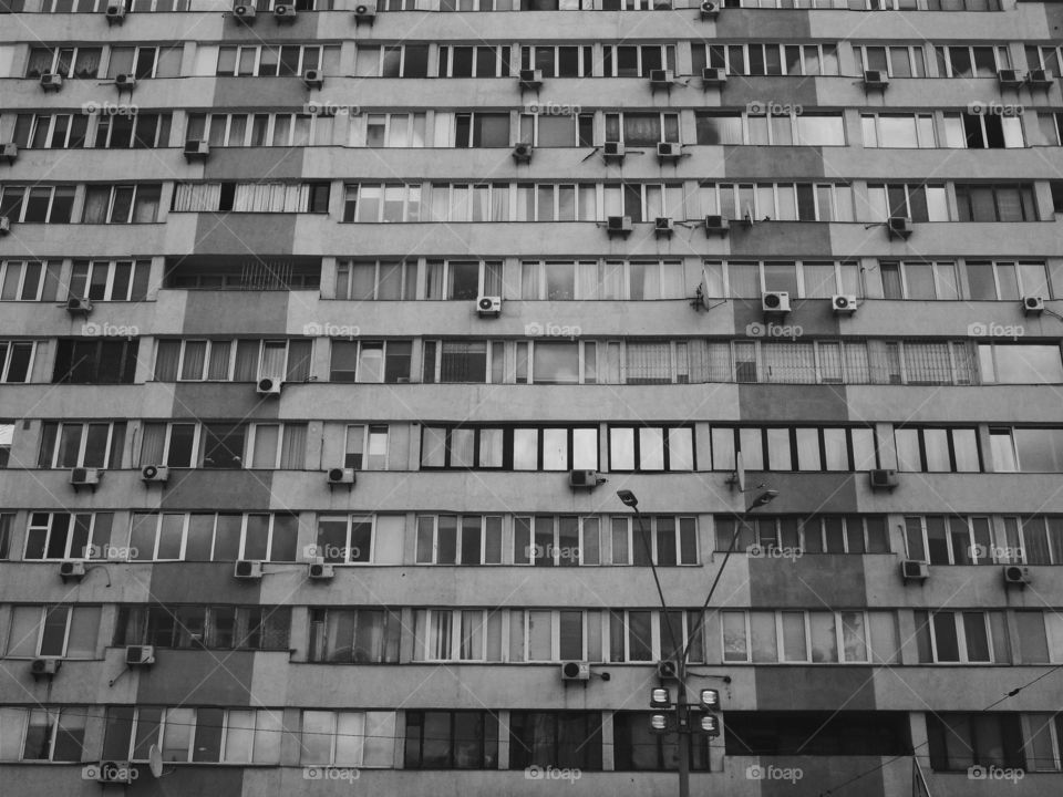 Windows of an apartment house