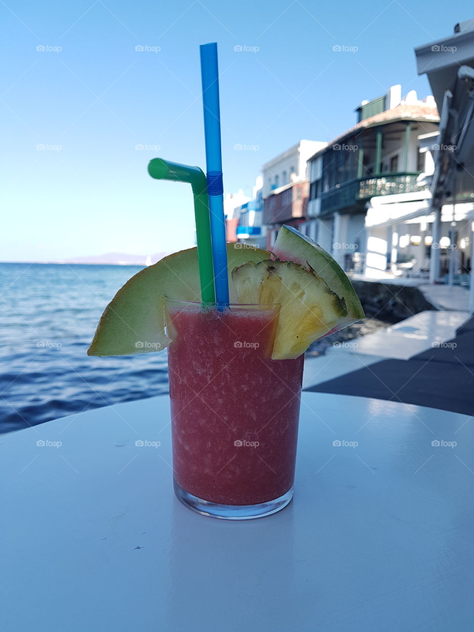 mai Tai juice . mykonos view