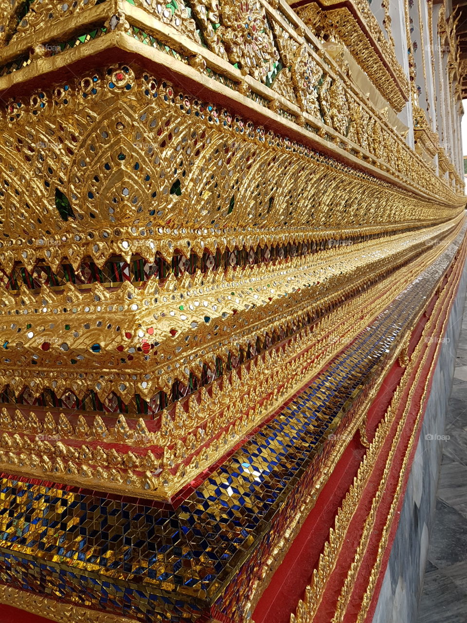 At the corner of intricate and golden. Taken at Wat Arun in Bangkok, tm