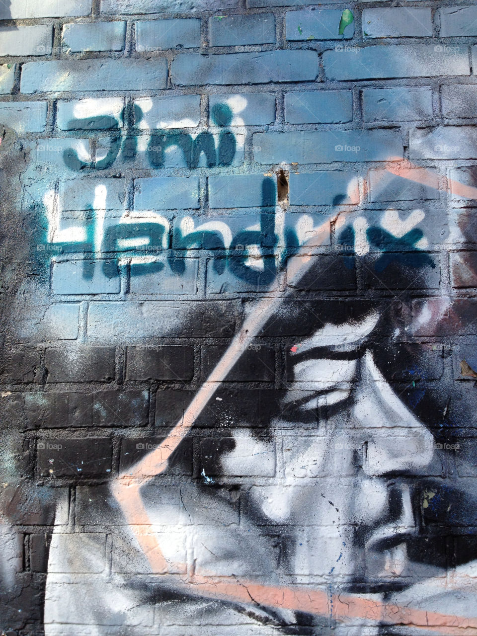 Jimi Hendrix graffiti