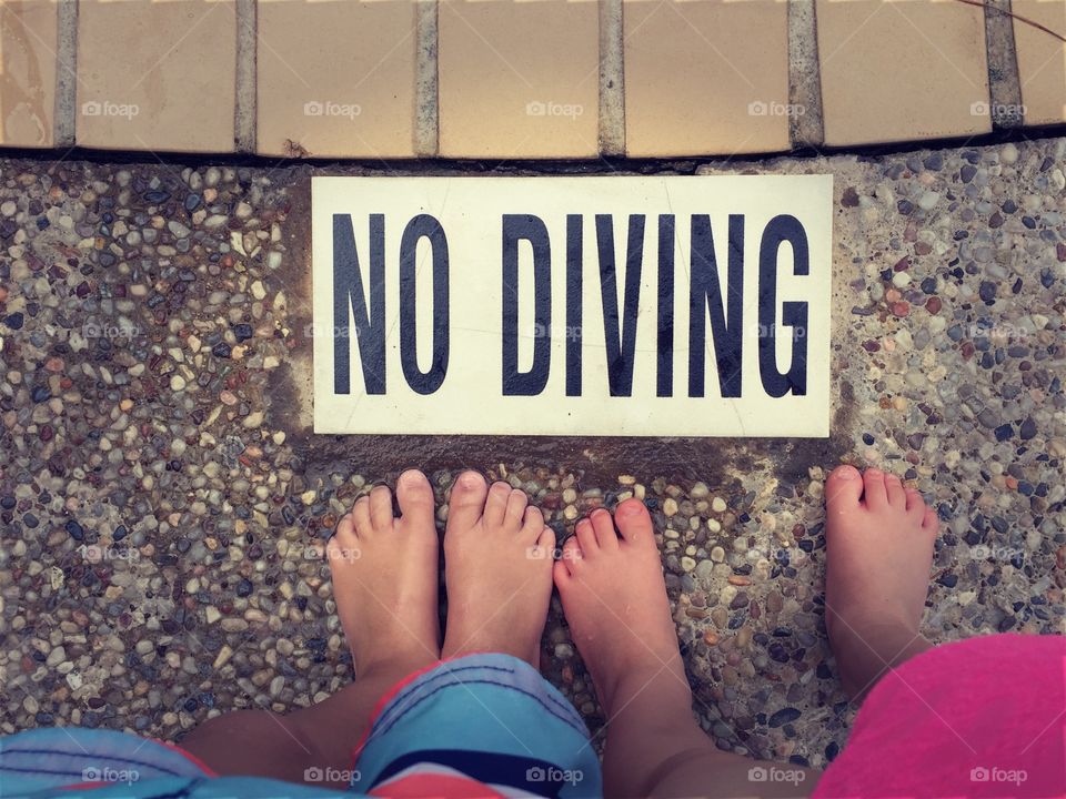 No diving