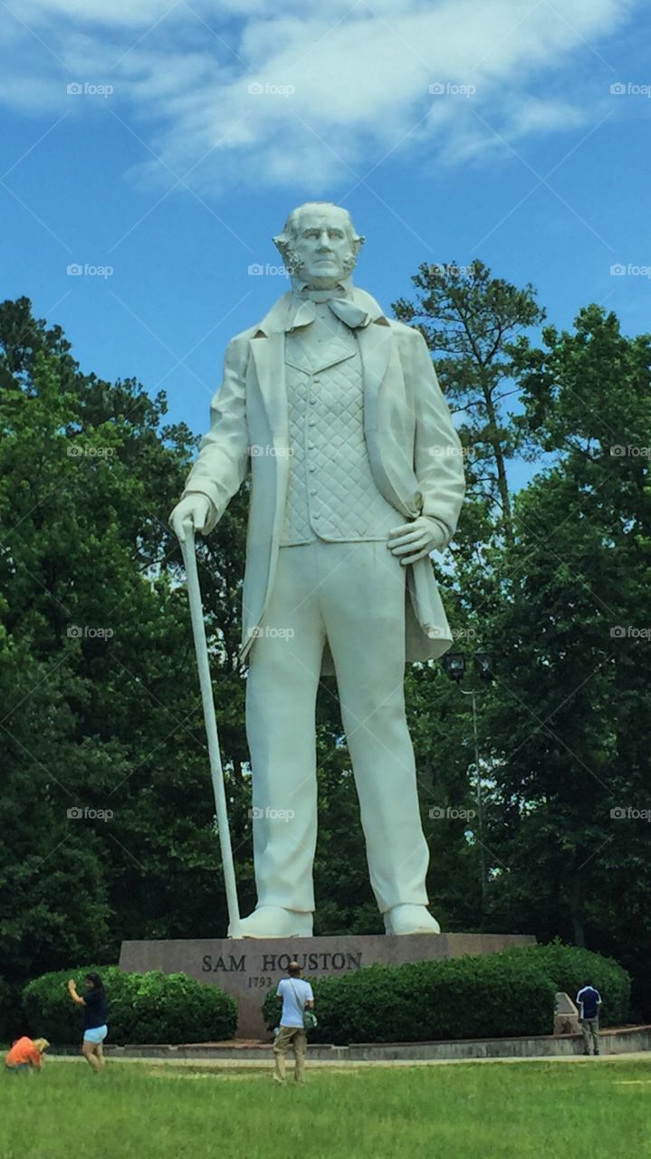 A Statue Of General Sam Houston Located In Huntsville, Texas