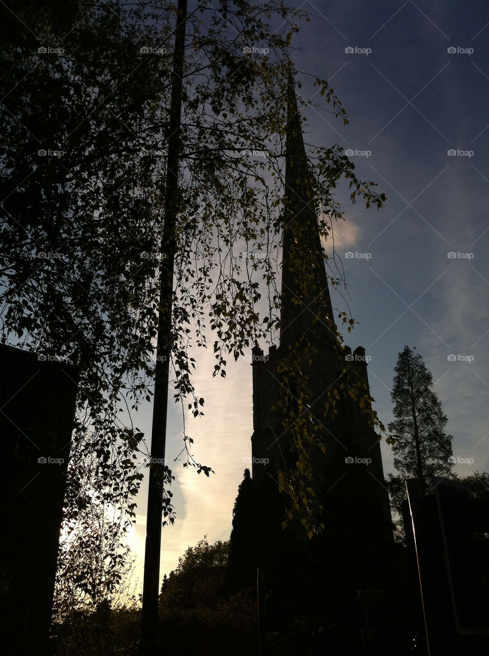 sky clouds trees sunlight by chris7ben