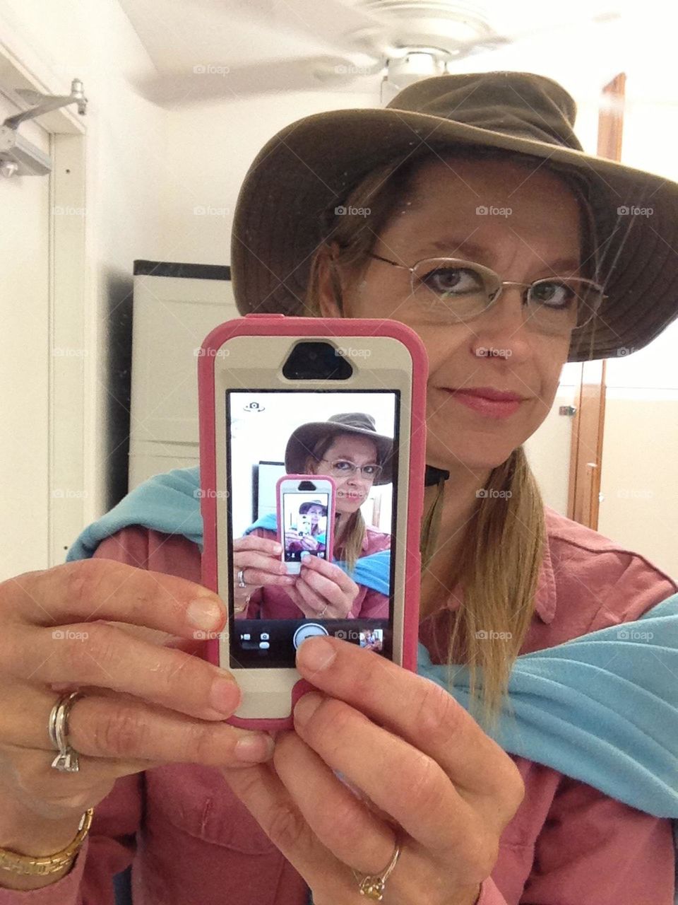 FOAP photo in the mirror.