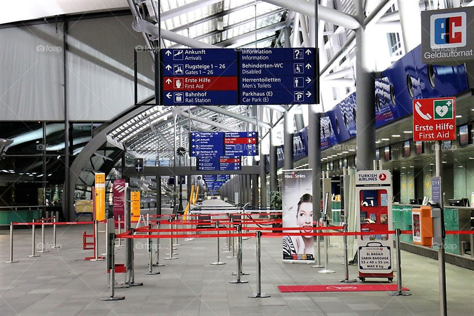 Leipzig Airport Empty Terminal