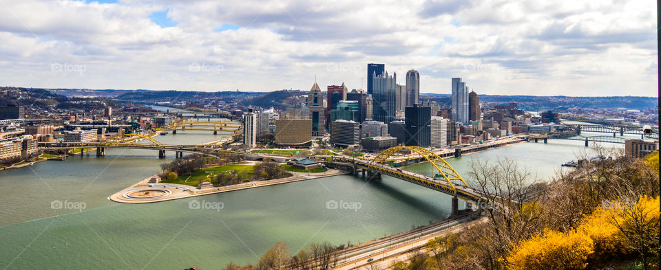 Panoramic view of Pittsburgh Pennsylvania 
