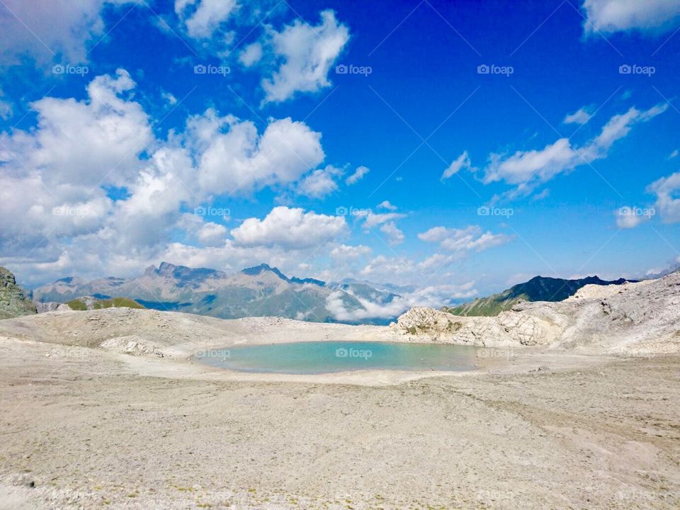 Swiss alps hiking