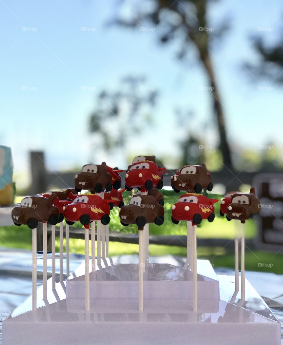 Cars / cake pops 