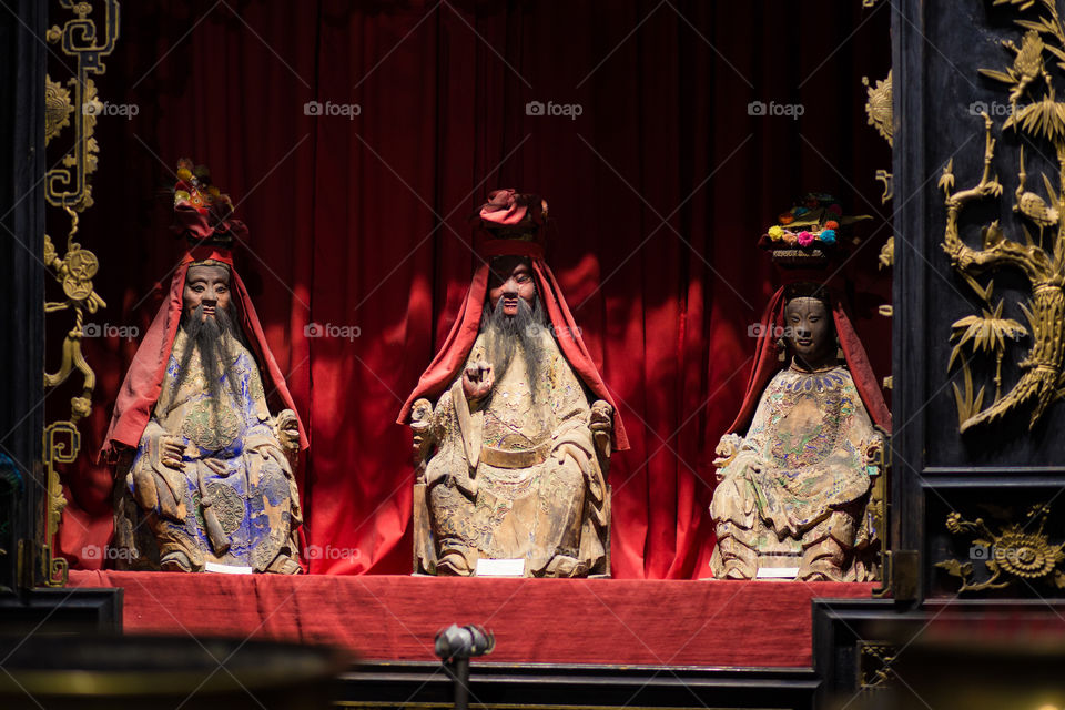 figurines in Chinese temple, Oroville California