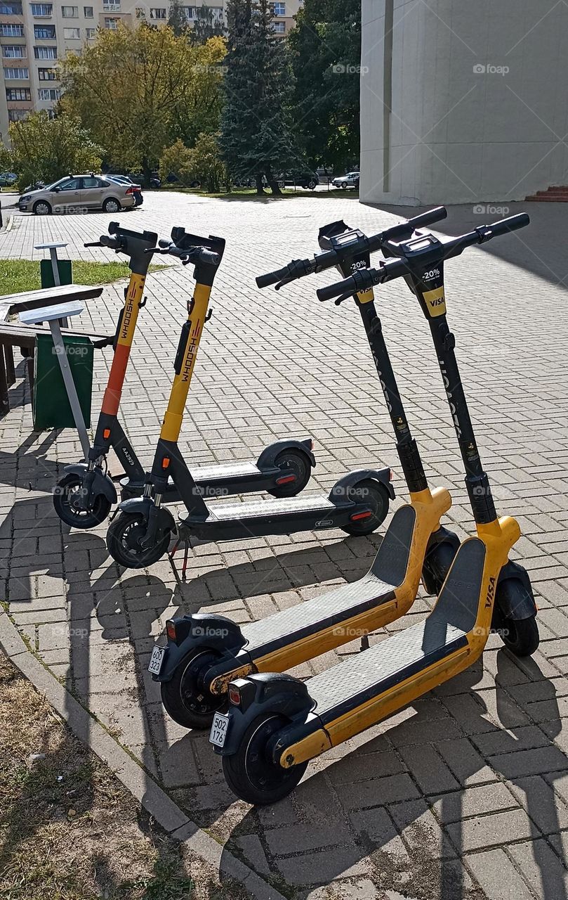 electric scooter on a street