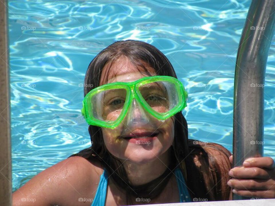 Summer Days- cooling off in the pool.