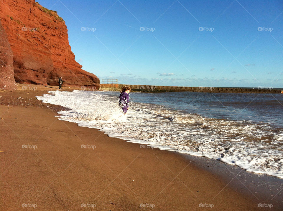 girl on beach