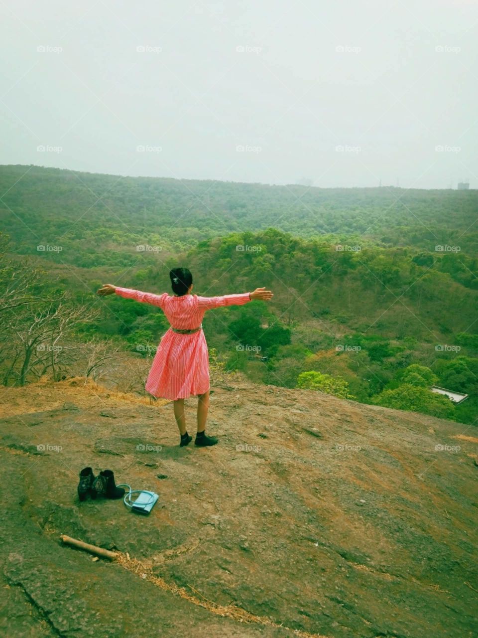 Opening up arms in open air feels magical after locked in a flat in Mumbai. I bloomed again, simplest things (dressing up wearing boots)gave inestimable joy. Every living being should have freedom of living the way the want#No bars. At 1100BC Caves.