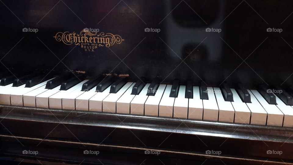 piano in museum . piano in museum 