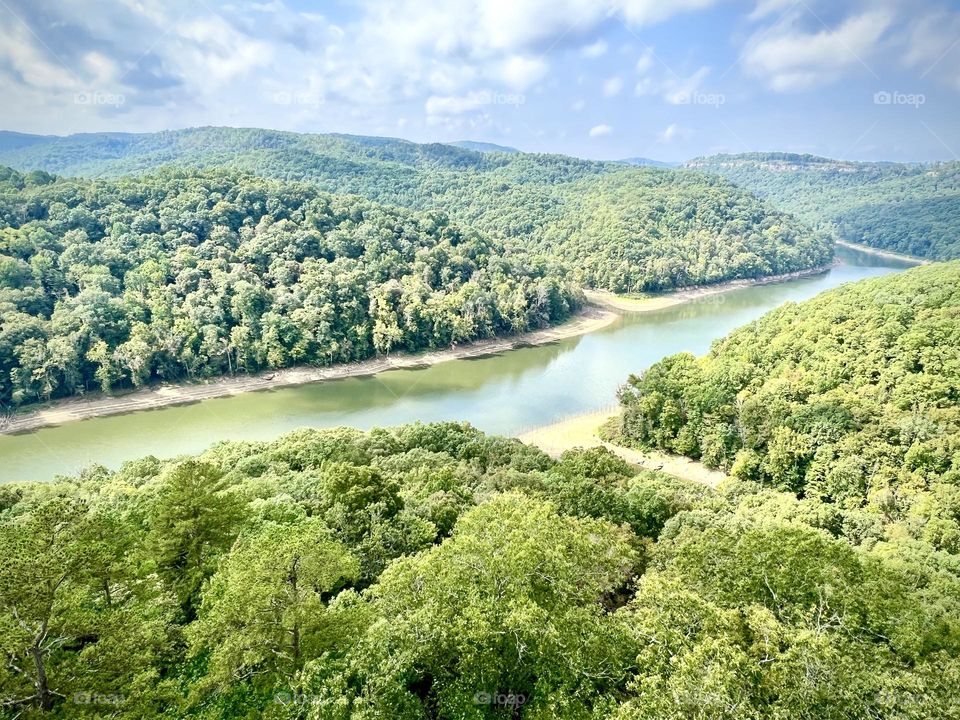 Summer day views from an overlook 