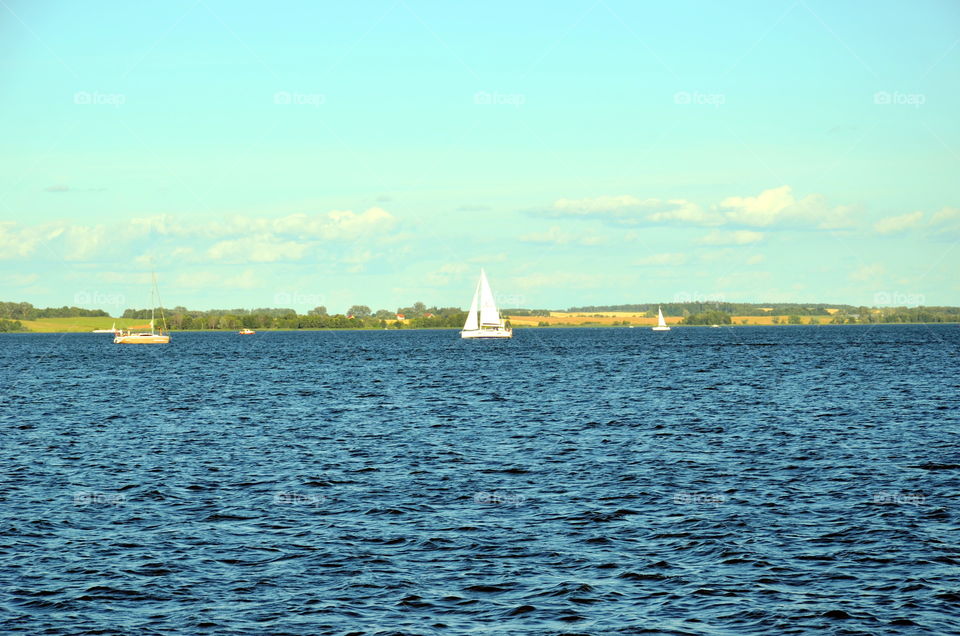 Sailing yacht,  Mazurian region in Poland