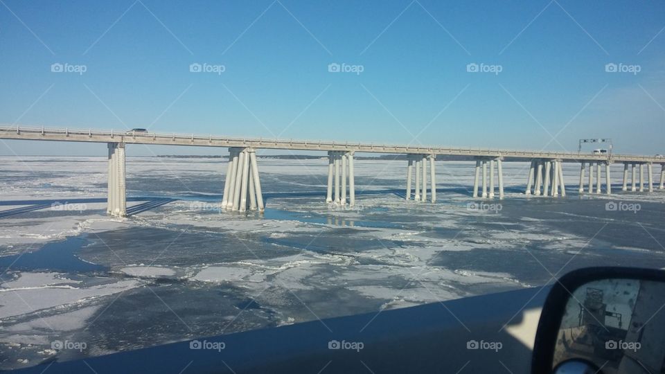 Chesapeake Bay Bridge Winter