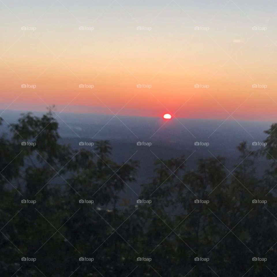A beautiful sunset at Cheaha st.park