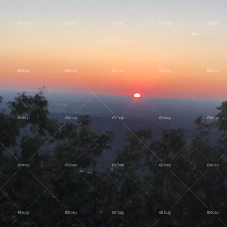 A beautiful sunset at Cheaha st.park