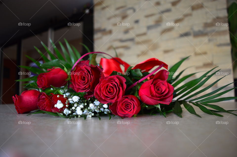 Red roses on Valentine's Day