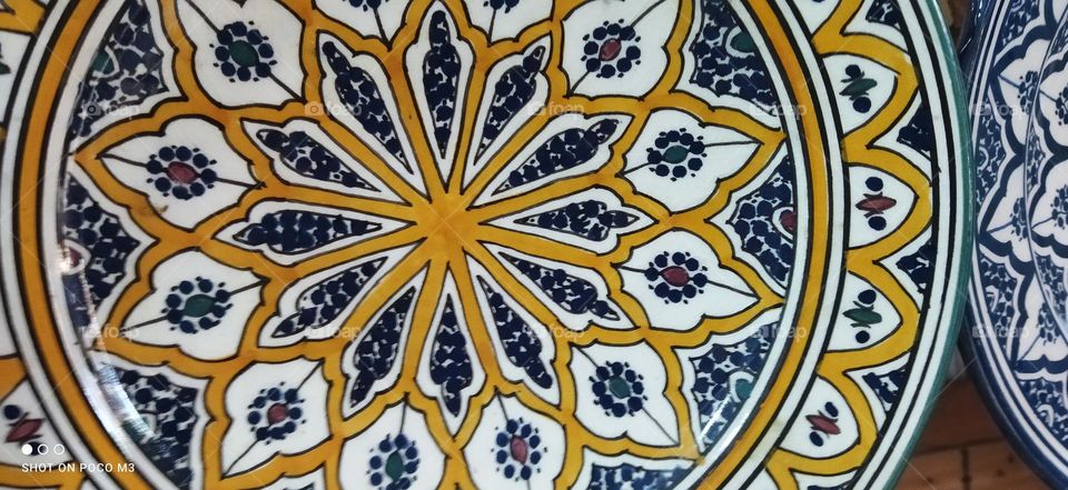 beautiful Moroccan pottery.