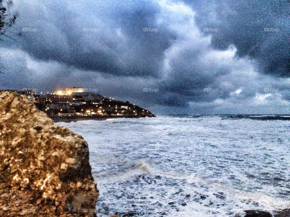 storm harbour cornwall newquay by fatboytim