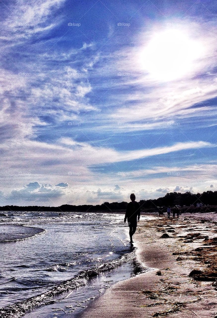 Walking the beach